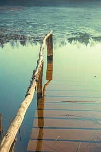 brown wooden dock near calm body of water at daytime thumbnail