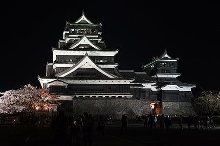 group of people gathering infront of castle thumbnail
