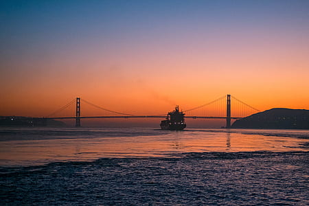 black yacht during sunset thumbnail