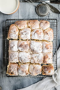 baked pastry on gray metal tray thumbnail