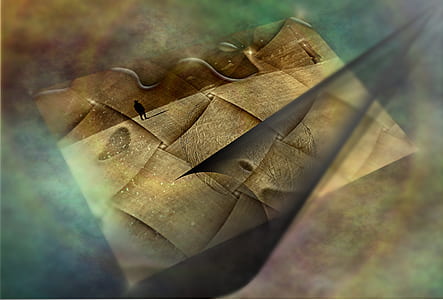 silhouette image of person on beige sand graphic thumbnail