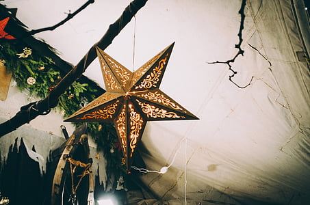 brown star hanging on stick thumbnail
