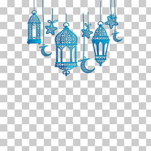 Quran Islam, Islamic lantern decorations, blue hanging decors PNG clipart