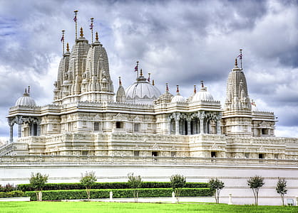 White and Gray Temple during Cloudy Sky Daytime thumbnail