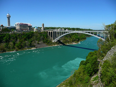 gray bridge above rippling body of water thumbnail