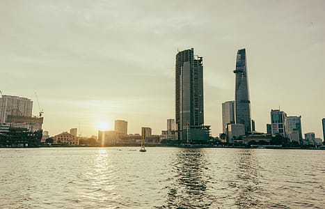 Skyscraper Buildings Near Body of Water thumbnail