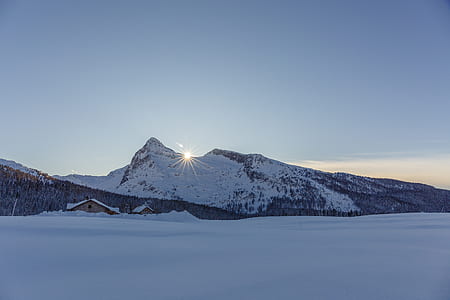 mountain covered with snow at daytime thumbnail