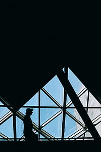 silhouette of person inside the building thumbnail