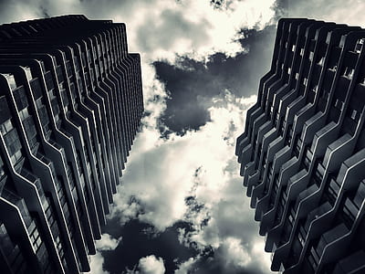 sky, clouds, buildings, glass thumbnail