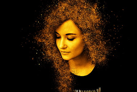 woman wearing black top with camera effects photography thumbnail