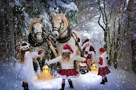children playing on snow thumbnail