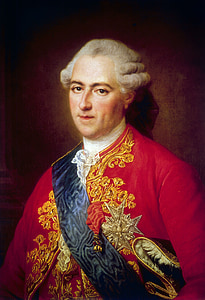 male wearing red, black and beige suit painting thumbnail