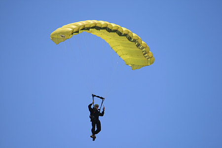 man riding yellow parachute thumbnail