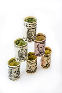 six assorted-US dollar banknote rolles thumbnail