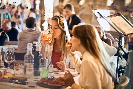 Selective Focus On Young Woman Drinking Wine In Restaurant thumbnail