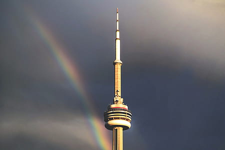 CN Tower with rainbow in background thumbnail