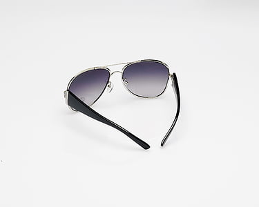 silver-framed black lens sunglasses thumbnail