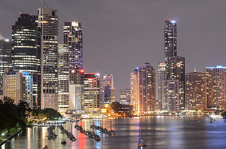 landscape photograph of city during night time thumbnail