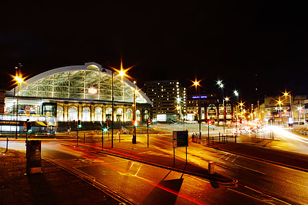 Night Lights in the Train Station in Liverpool  thumbnail