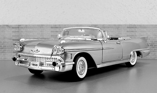 grayscale photo of Chevrolet convertible thumbnail