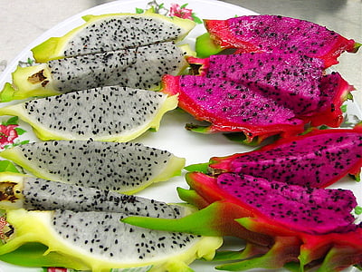 plate of sliced dragon fruits thumbnail