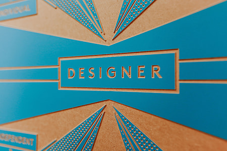 Designer work flow chart on a blue background thumbnail