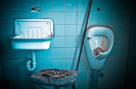 photo of bowl sink and men's toilet bowl thumbnail