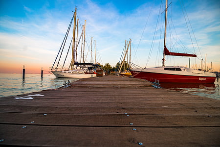 yacht park at the wooden dock thumbnail