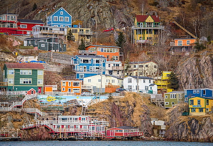 landscape photography of assorted-color houses thumbnail