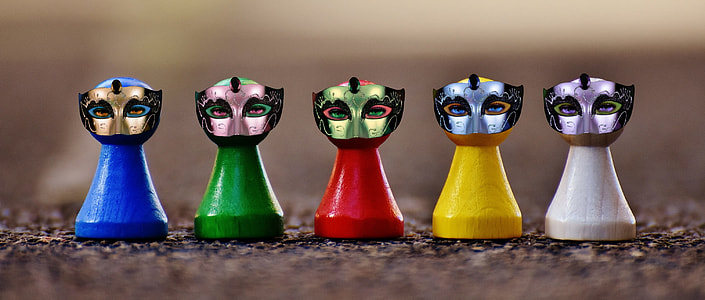 five assorted-color toys thumbnail
