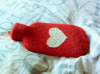 red and white heart-printed hot bag thumbnail
