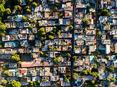 aerial photo of village thumbnail
