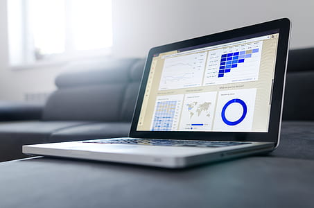 assorted chart illustrations on laptop computer thumbnail
