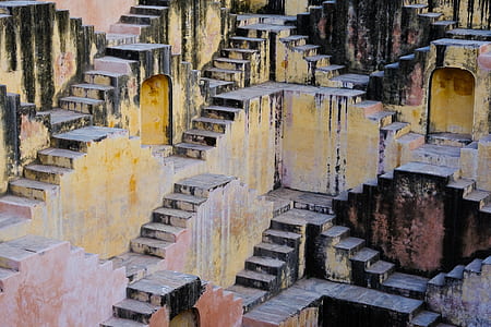 yellow and gray concrete stair thumbnail