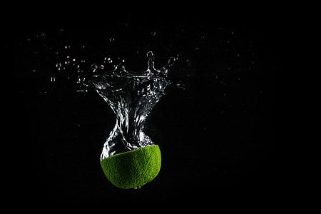 Lime In Water with Black Background thumbnail
