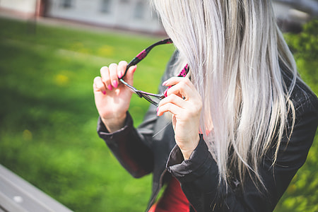 Young Blonde Woman with Fashion Eyewear thumbnail