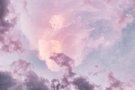low angle photo of purple and gray clouds thumbnail
