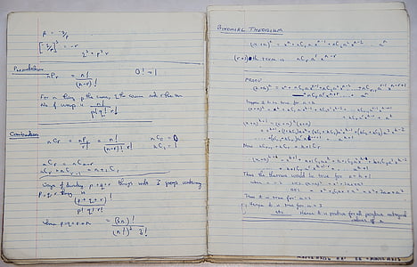 two white ruled papers with notes and solutions thumbnail
