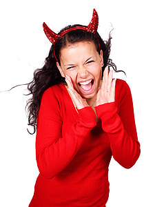 woman in red sweater and red headband thumbnail