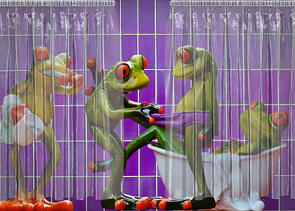 four green frogs illustration thumbnail