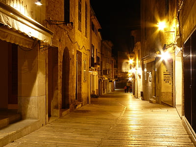 buildings near road with lights thumbnail