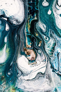 white and green abstract painting thumbnail