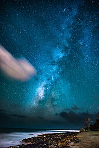 night full of star over beach view thumbnail