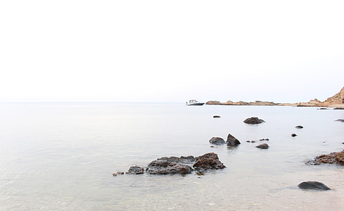 body of water with rocks thumbnail