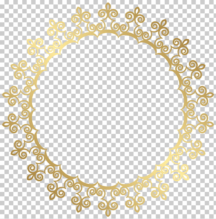 , Round Gold Border Frame Transparent , round gold illustration PNG clipart