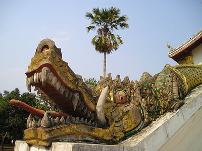 brown dragon stair decor at daytime thumbnail