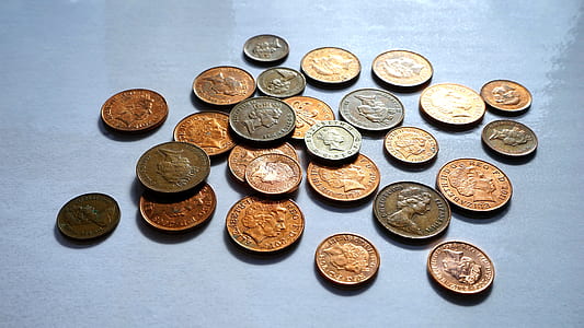 round copper-colored and silver-colored coin lot thumbnail
