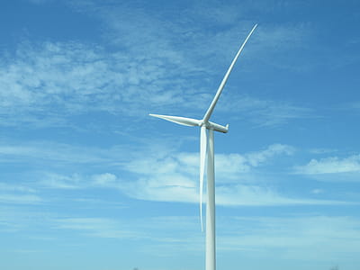 Close Up Photo of White Windmill thumbnail