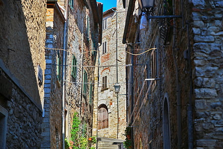photo of lamp post between alley thumbnail