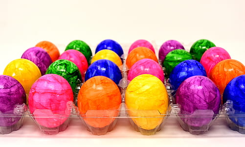 Eastern eggs on table thumbnail